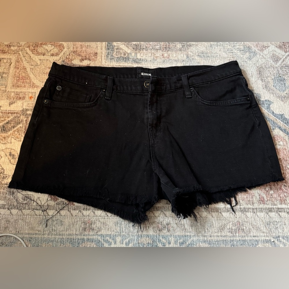 Hudson Black Cut-off Denim Shorts - size 29